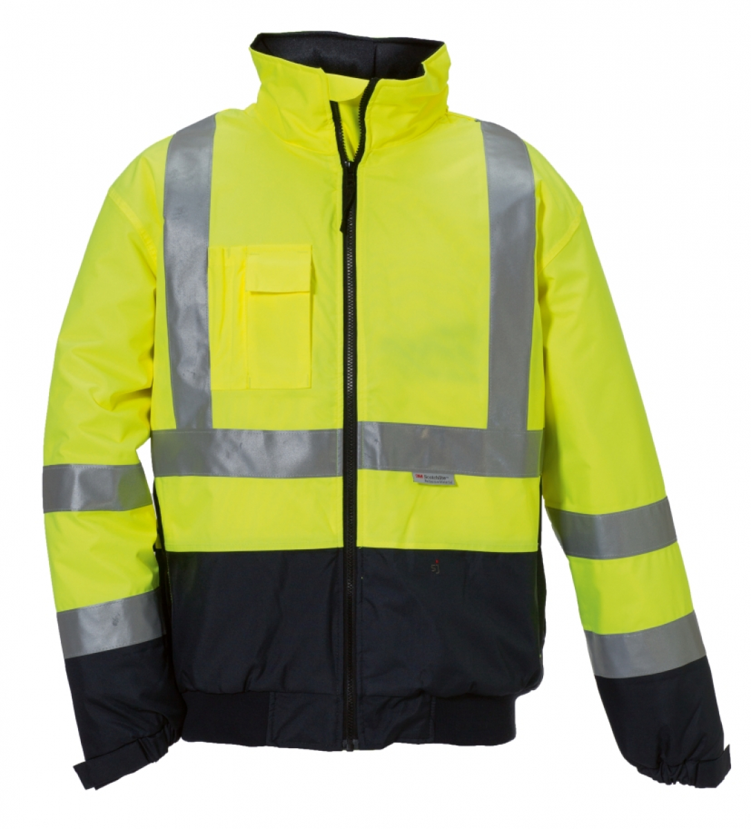 ROFA-SJ-Warnschutz, Warnschutzjacke, ca. 185 g/m², leuchtgelb-marine