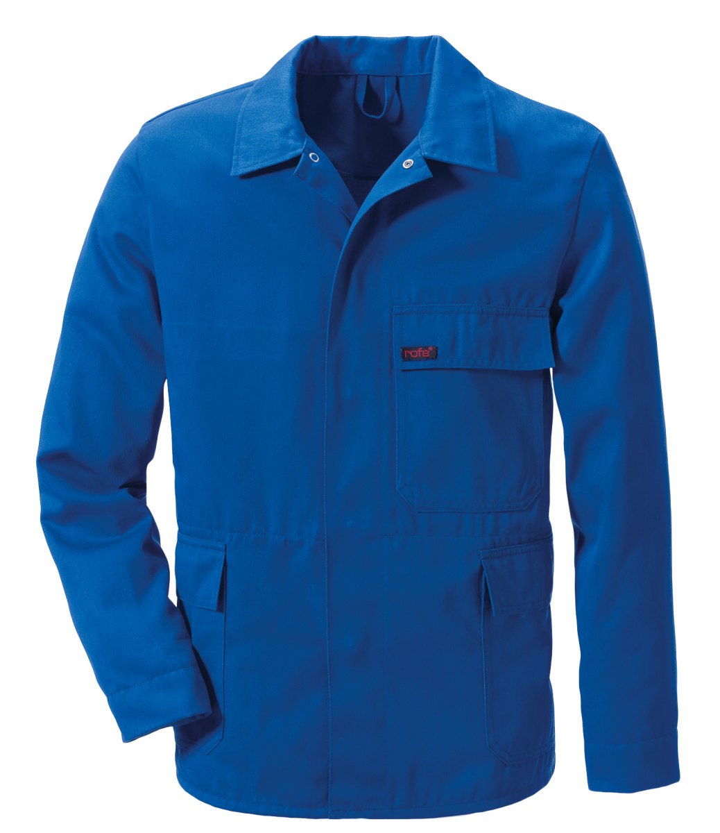 ROFA-Workwear, Chemikalienschutz-Arbeits-Berufs-Bund-Jacke, lange Form, ca. 265 g/m, kornblau