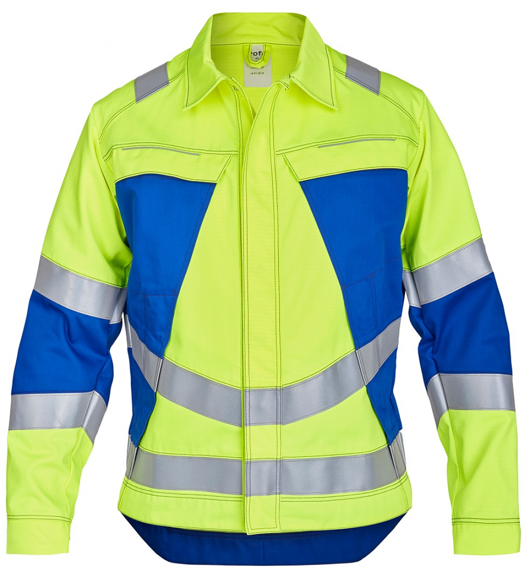 ROFA-Warnschutz, Jacke, Vis Line, 340 g/m², leuchtgelb/kornblau