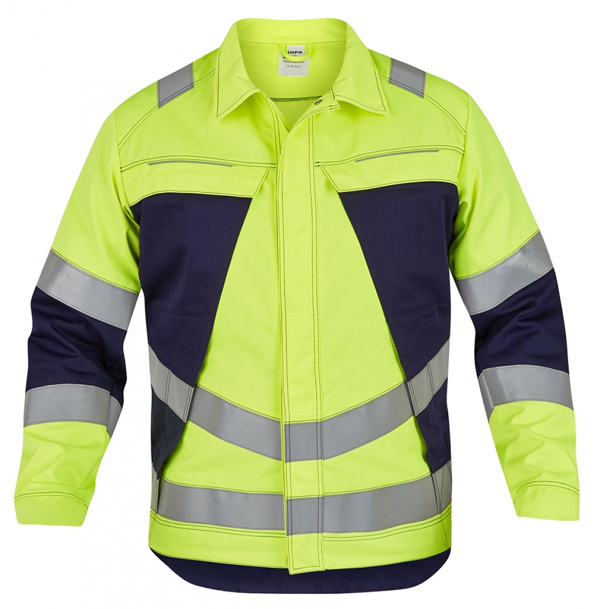 ROFA-Warnschutz, Jacke, Vis Line, 340 g/m², leuchtgelb/marine