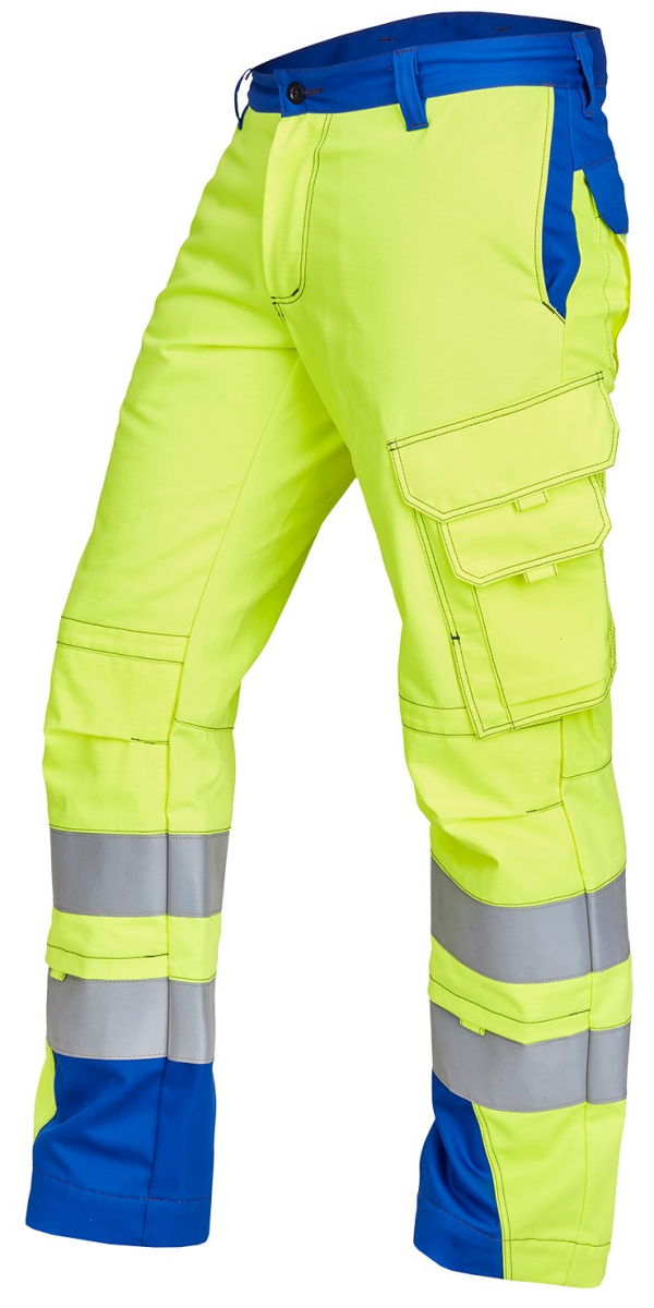 ROFA-Warnschutz, Bundhose, Vis Line, 340 g/m², leuchtgelb/kornblau