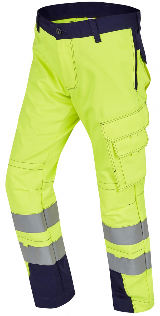 ROFA-Warnschutz, Bundhose, Vis Line, 340 g/m², leuchtgelb/marine