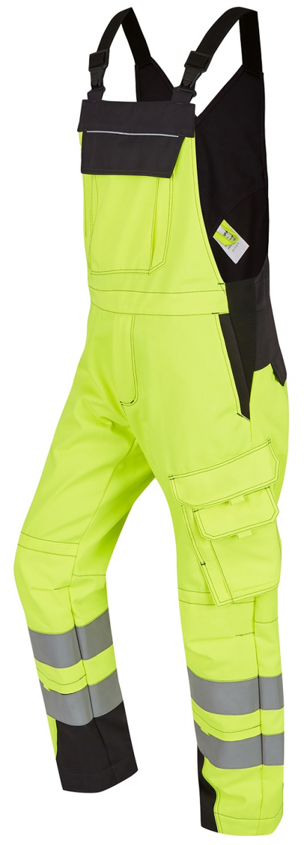 ROFA-Warnschutz, Latzhose, Vis Line, 340 g/m², leuchtgelb/anthrazit