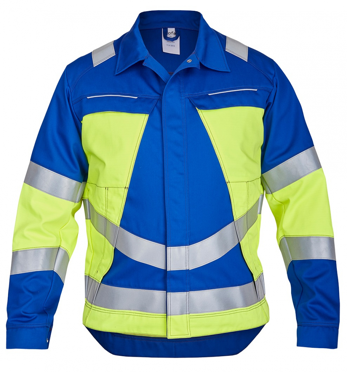 ROFA-Warnschutz, Jacke, Vis Line, 340 g/m, kornblau/leuchtgelb