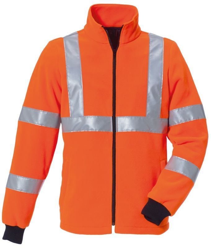 ROFA-Warnschutz, Warn-Schutz-Fleece-Jacke, Silkroad, ca. 280 g/m, leuchtorange