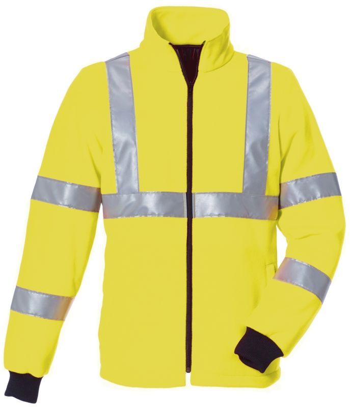 ROFA-Warnschutz, Warn-Schutz-Fleece-Jacke, Silkroad, ca. 280 g/m, leuchtgelb
