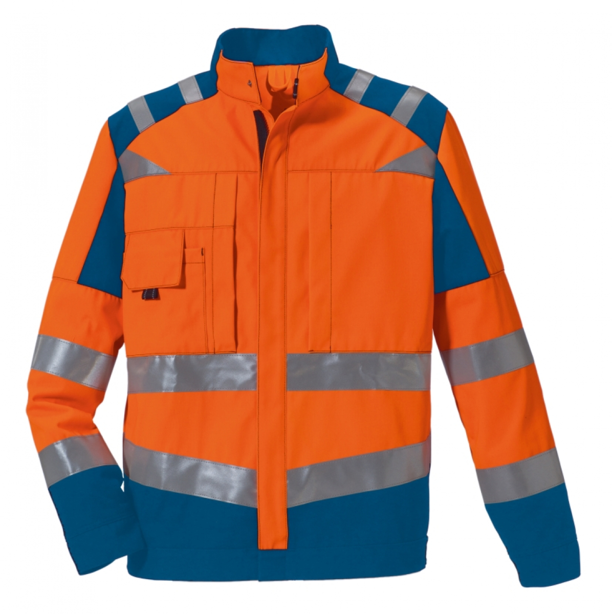ROFA-Warnschutz, Warn-Schutz-Jacke, Newline, ca. 290 g/m², leuchtorange-kornblau