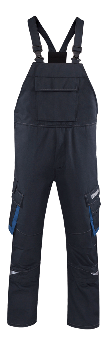 ROFA-Workwear, Latzhose, Sparc, einlagig, ca. 240 g/m², granitgrau-royalblau