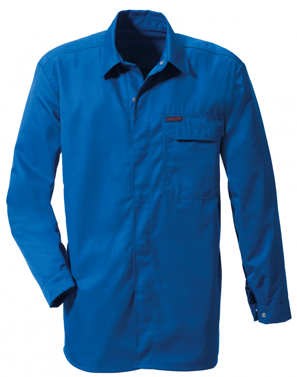 ROFA-Schweißer-Schutz, Schweißerhemd, Arbeitshemd, Nomex Comfort, Flamm- und Hitzeschutz, ca. 265 g/m², kornblau