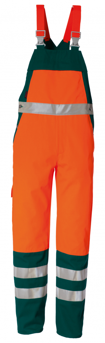 ROFA-Warnschutz, Warn-Schutz-Latzhose, Duo-Color, ca. 275 g/m², leuchtorange-grün