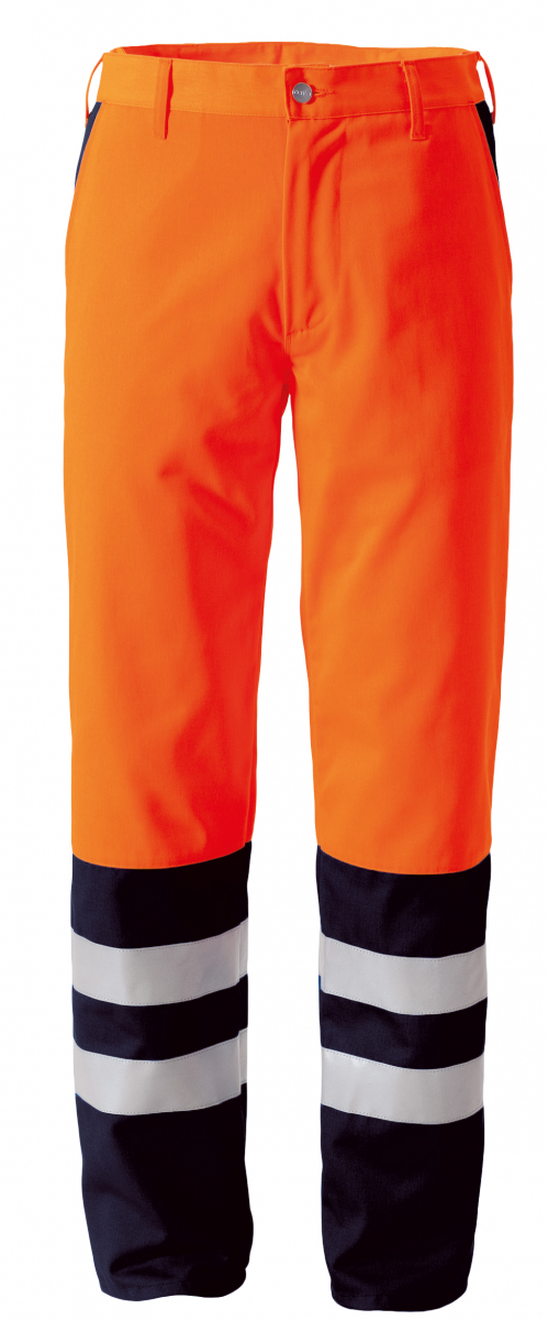 ROFA-Warnschutz, Warn-Schutz-Bund-Hose Duo-Color Atlas/Satin orange/marine