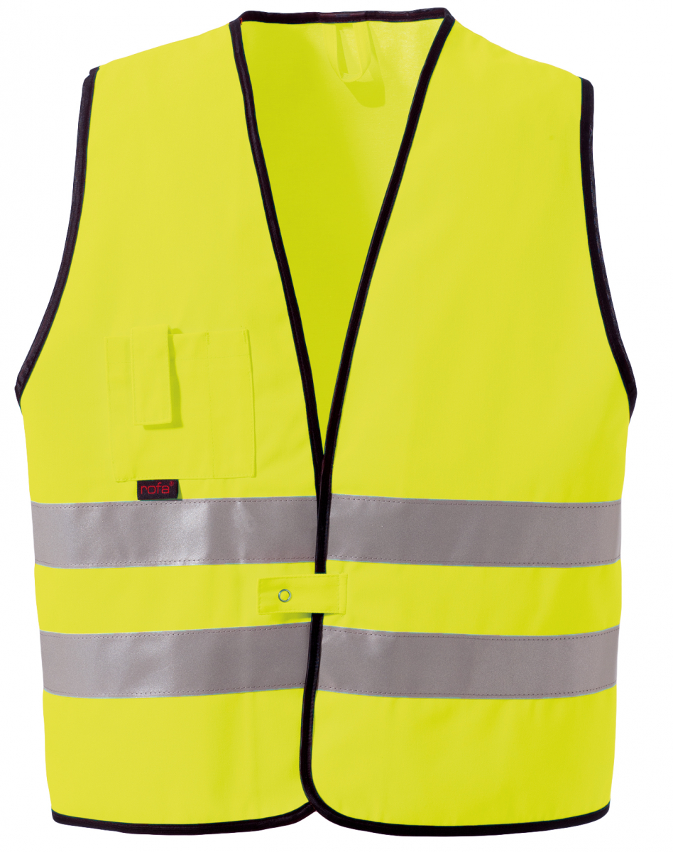 ROFA-Warnschutz, Warn-Schutz-Weste, ca. 275 g/m², leuchtgelb-schwarz