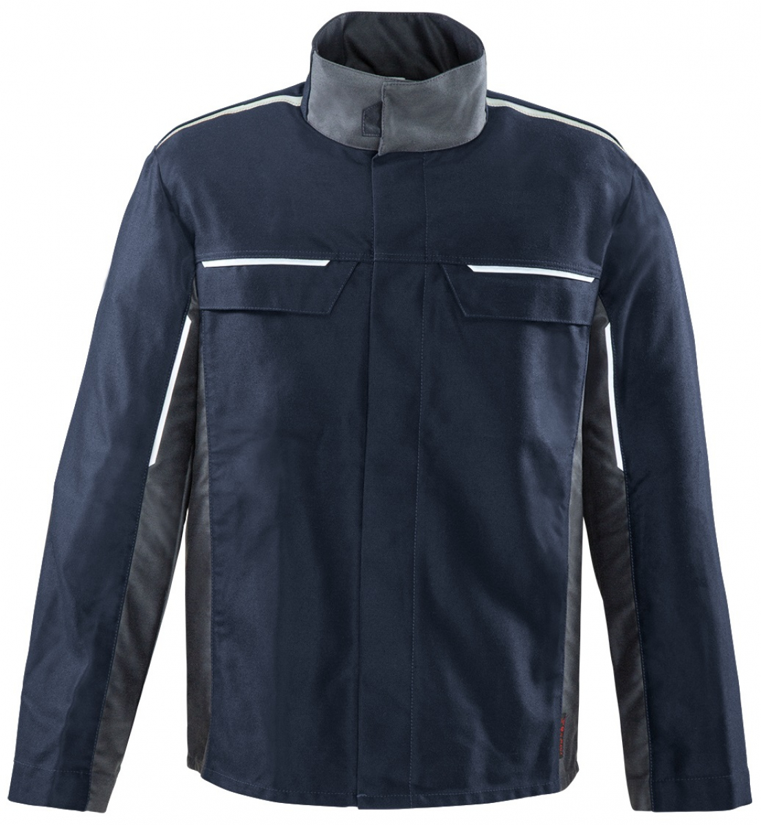ROFA-Schweißer-Schutz, Schweißerjacke, Arbeits-Berufs-Jacke, Bikerjacke, ALU Splash, ca. 375 g/m², navy-grau