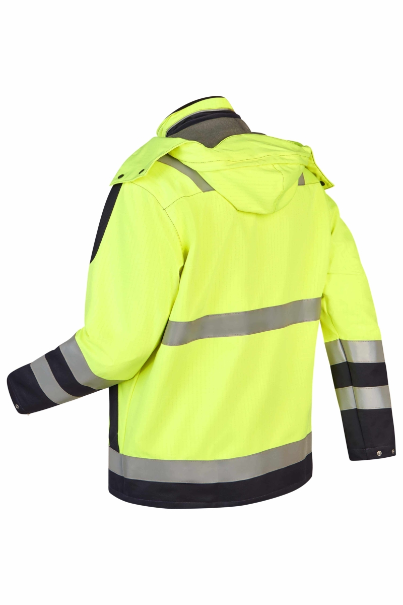 Parka Damen 583367 APC 2, SONDERMACHART, leuchtgelb-marine