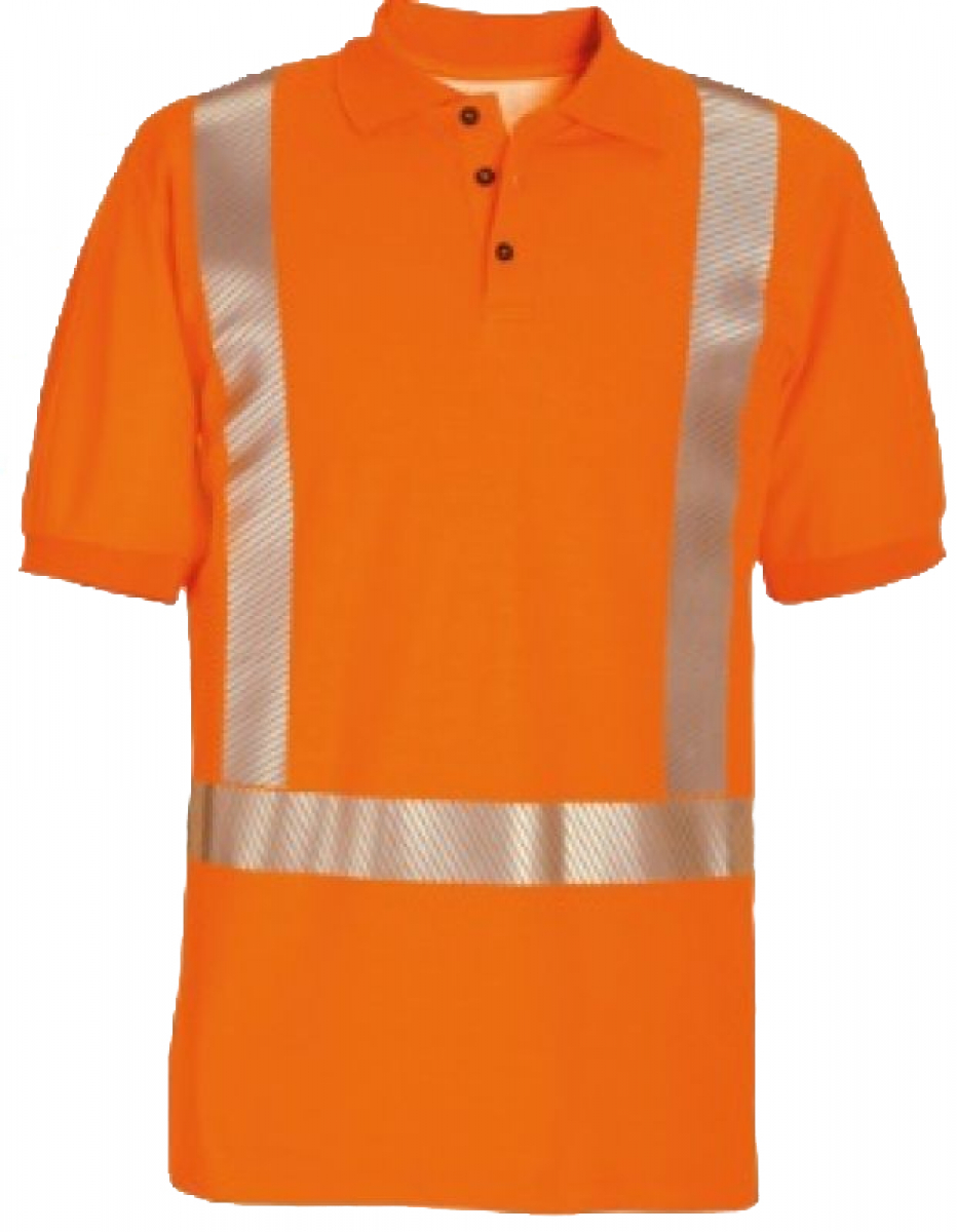ROFA-Warnschutz, Warnschutz-Poloshirt, ca. 185 g/m², leuchtorange