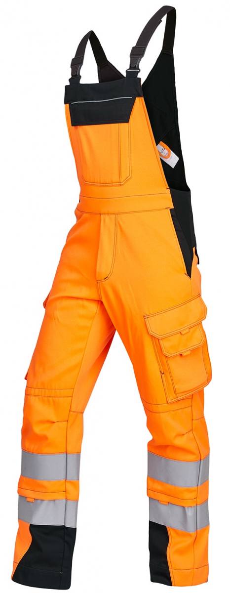 ROFA-Warnschutz, Latzhose, Vis-Line Mac, leuchtorange/anthrazit