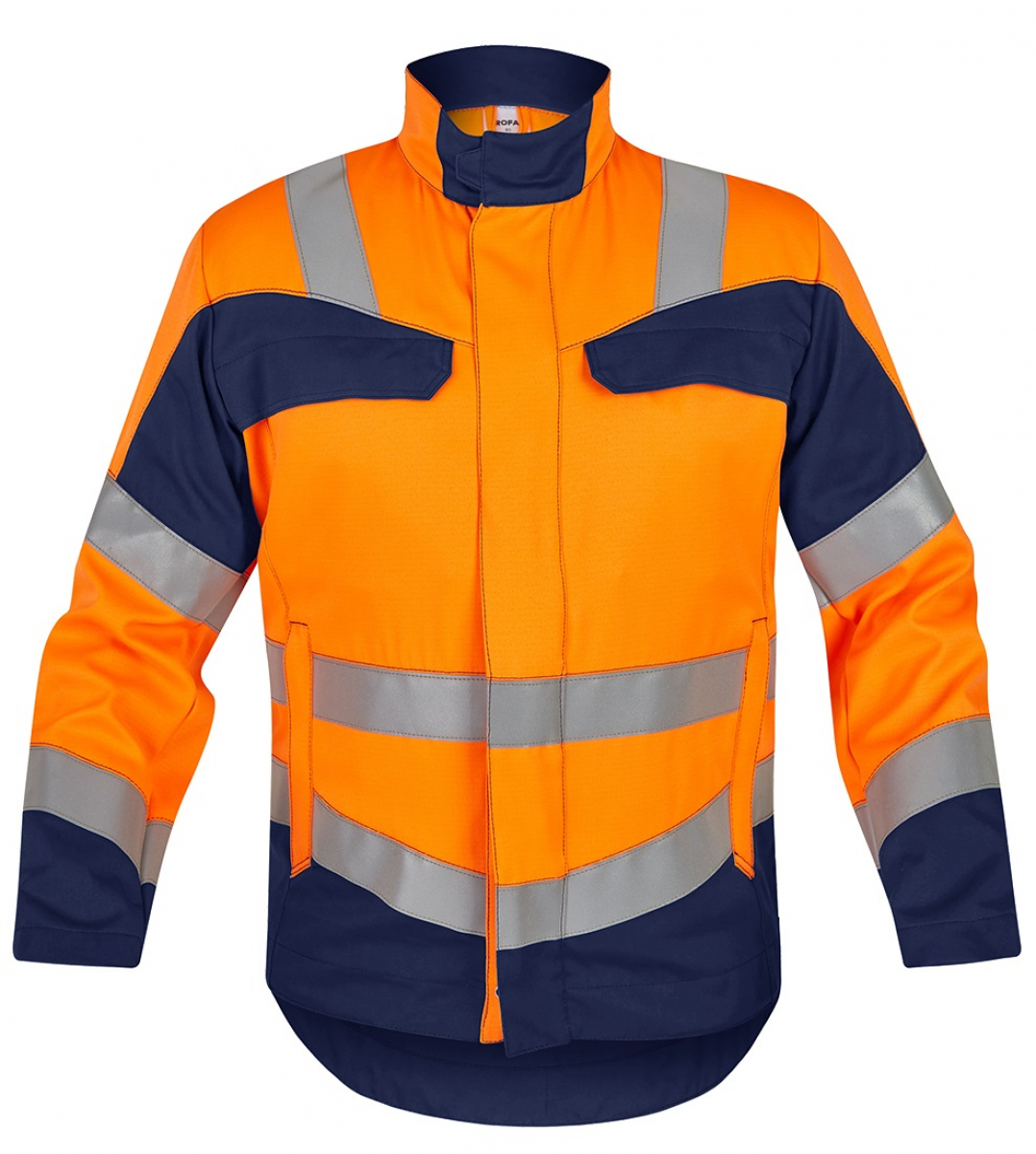 ROFA-Warnschutz, Jacke, Multi 7, leuchtorange/marine