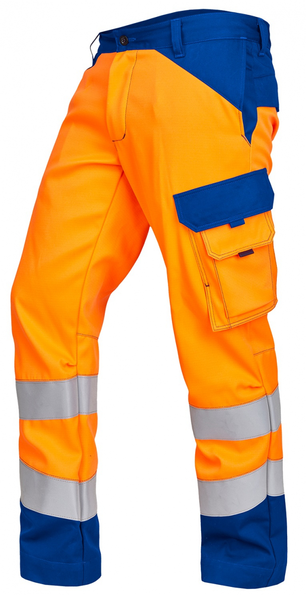 ROFA-Warnschutz, Bundhose, Multi 7, leuchtorange/kornblau