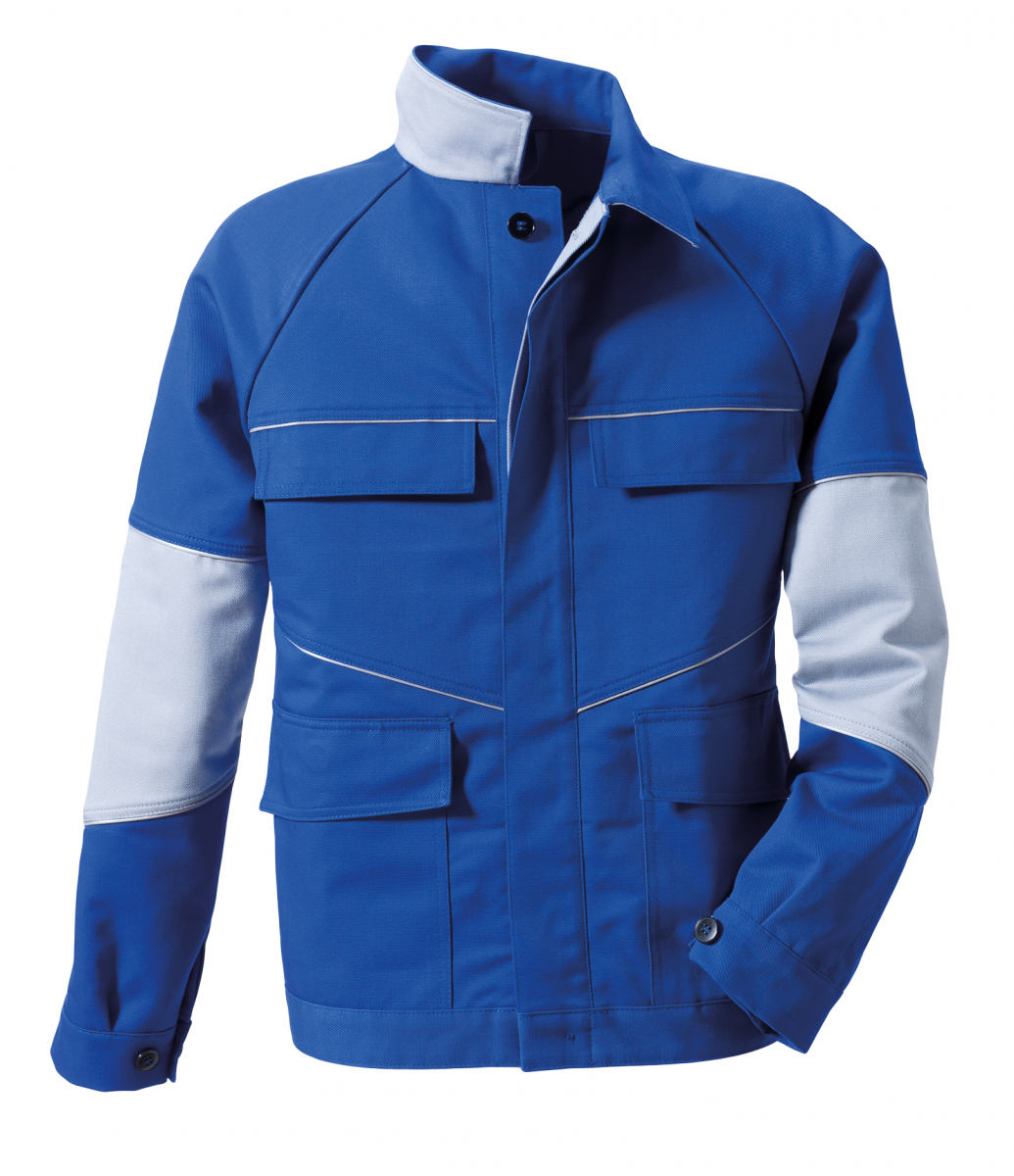 ROFA-Schweier-Schutz,  Schweierjacke, Arbeits-Berufs-Jacke, Blousonjacke, Proban Lichtbogengeprft, ca. 330 g/m, kornblau-hellgrau