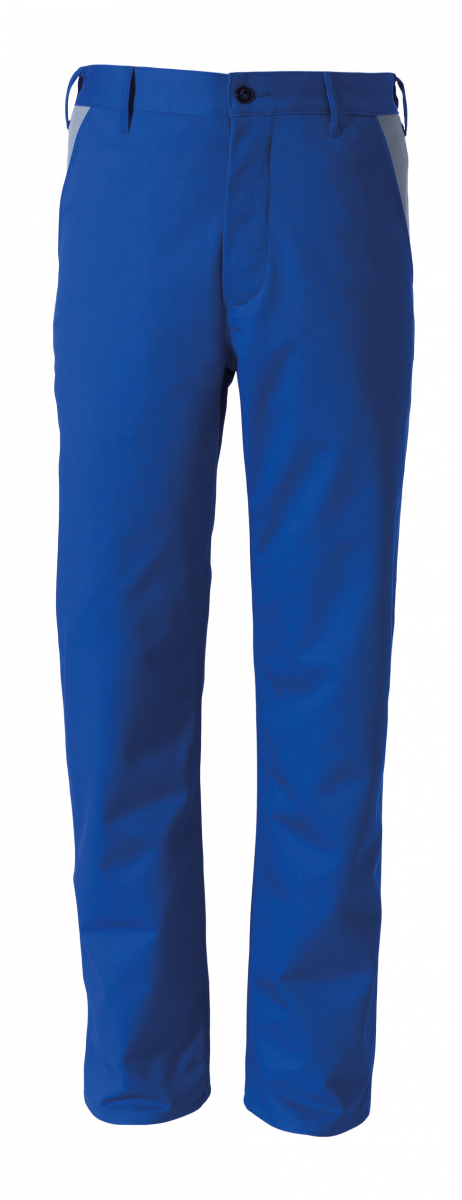ROFA-Schweißer-Schutz, Schweißerhose, Arbeits-Berufs-Bundhose, Proban Lichtbogengeprüft, ca. 330 g/m², kornblau-hellgrau