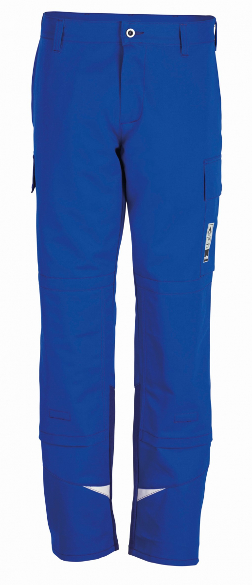 ROFA-Schweißer-Schutz, Schweißerhose, Arbeits-Berufs-Bundhose, Splash, Proban, ca. 330 g/m², kornblau-marine
