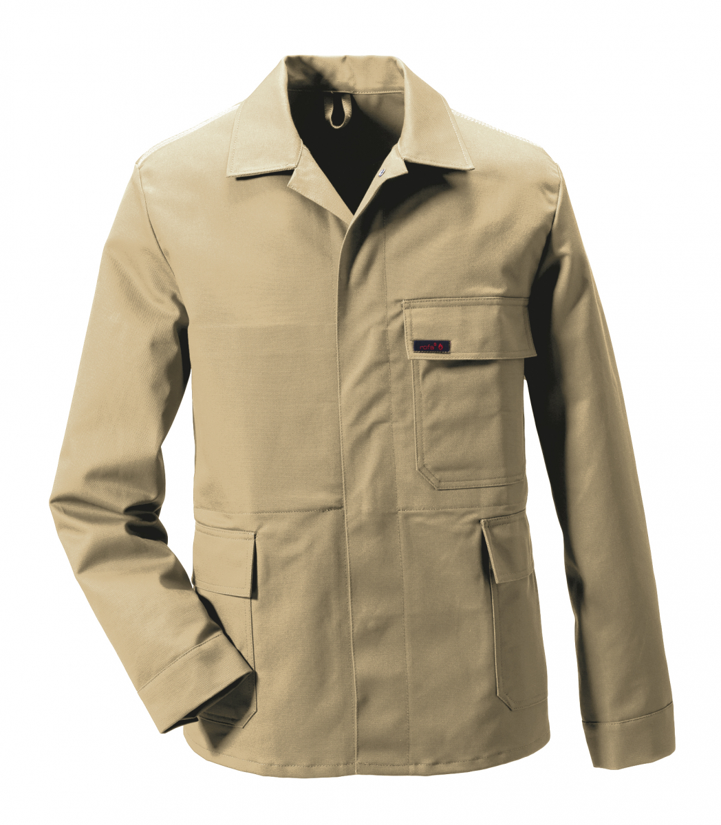 ROFA-Schweißer-Schutz, Schweißerjacke, Arbeits-Berufs-Jacke, Proban, ca. 525 g/m², drap