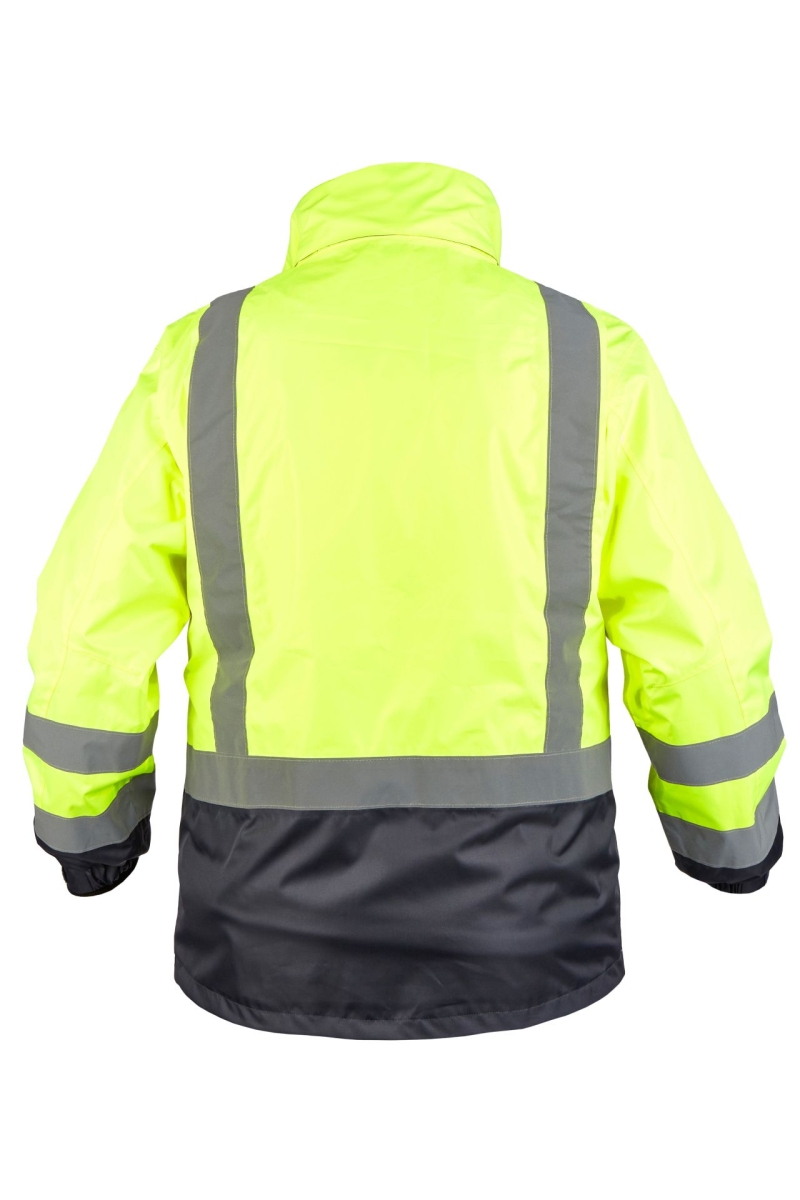 Parka J410171, WARN- & WETTERSCHUTZ, leuchtgelb-marine