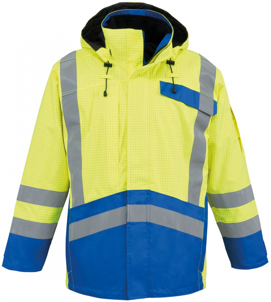 ROFA-Warnschutz, Parka, Multi-Four, ca. 260 g/m², leuchtgelb-kornblau