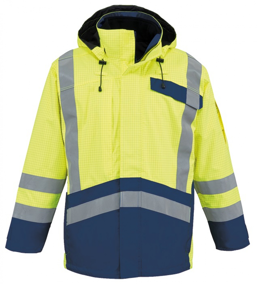 ROFA-Warnschutz, Parka, Multi-Four, ca. 260 g/m², leuchtgelb-marine