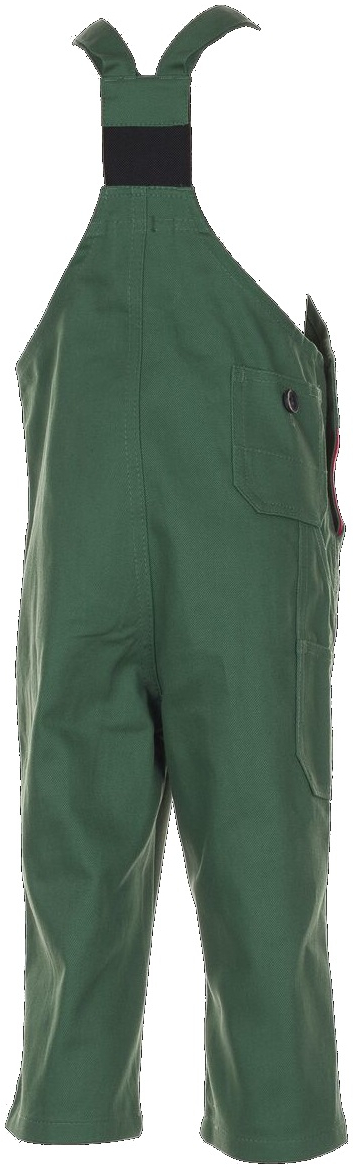 PLANAM-Workwear, Kinder Latzhose mittelgrün/rot