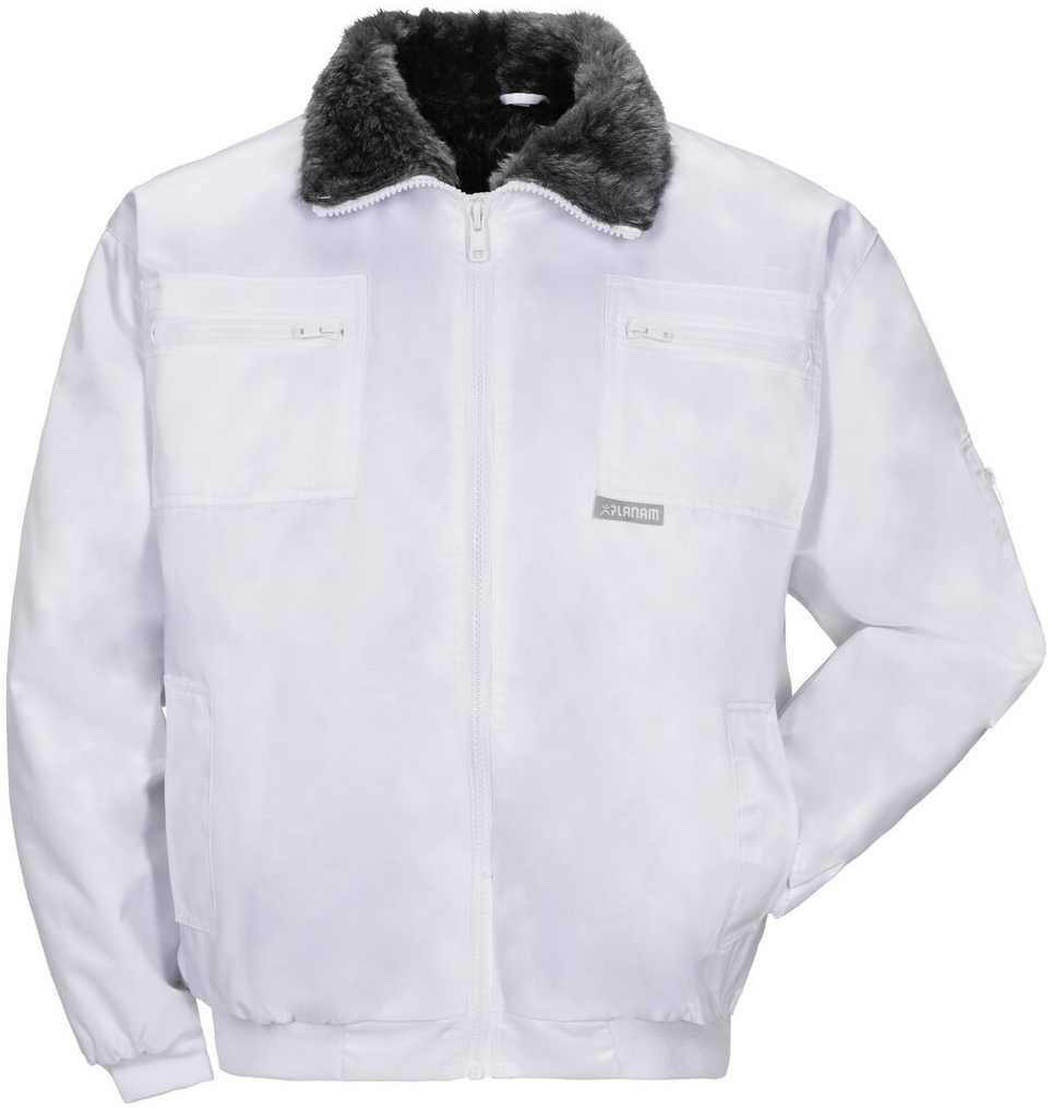 PLANAM-Workwear, Winter-Piloten-Berufs-Jacke, Gletscher, weiss