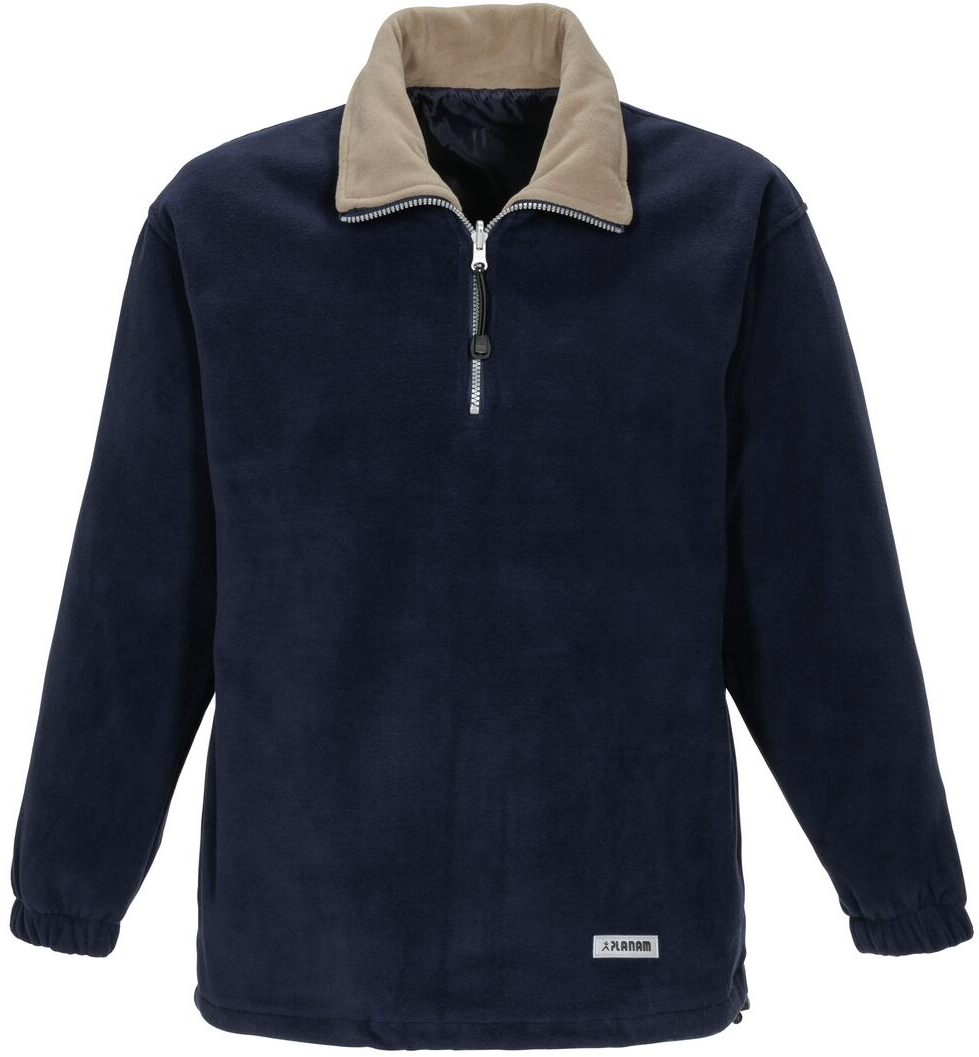 PLANAM-Workwear, Fleece-Troyer Relax marine/camel