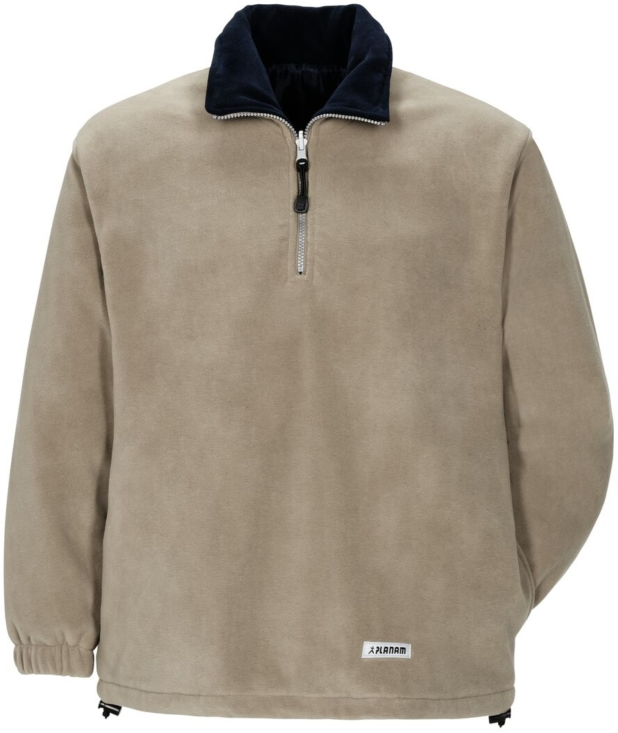 PLANAM-Workwear, Fleece-Troyer Relax camel/marine