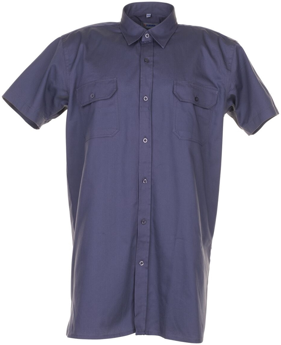 PLANAM-Workwear, Arbeits-Berufs-Hemd, Köperhemd Kurzarm grau