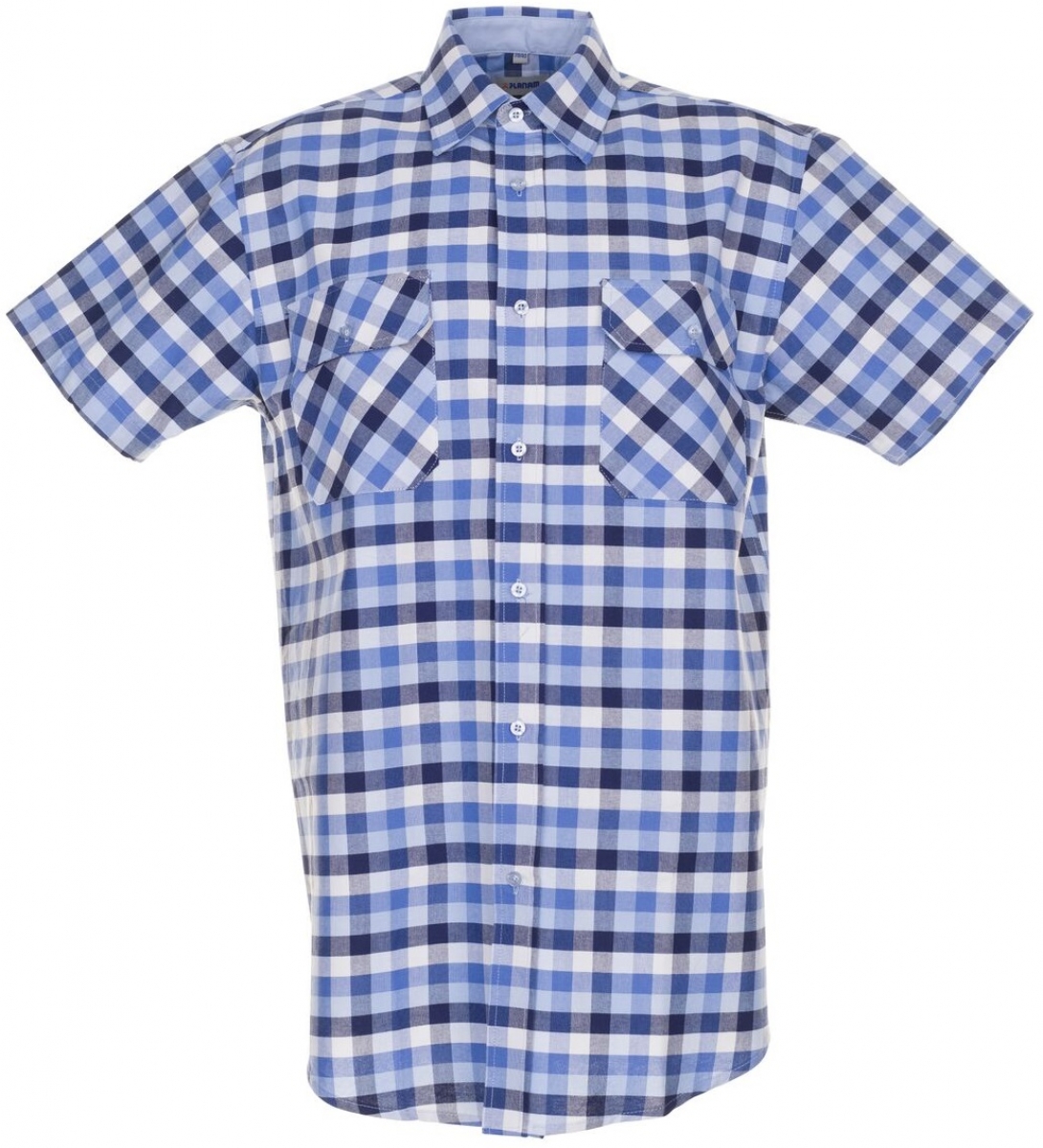 PLANAM-Workwear, Arbeits-Berufs-Hemd, Country-Hemd 1/4 Arm blau