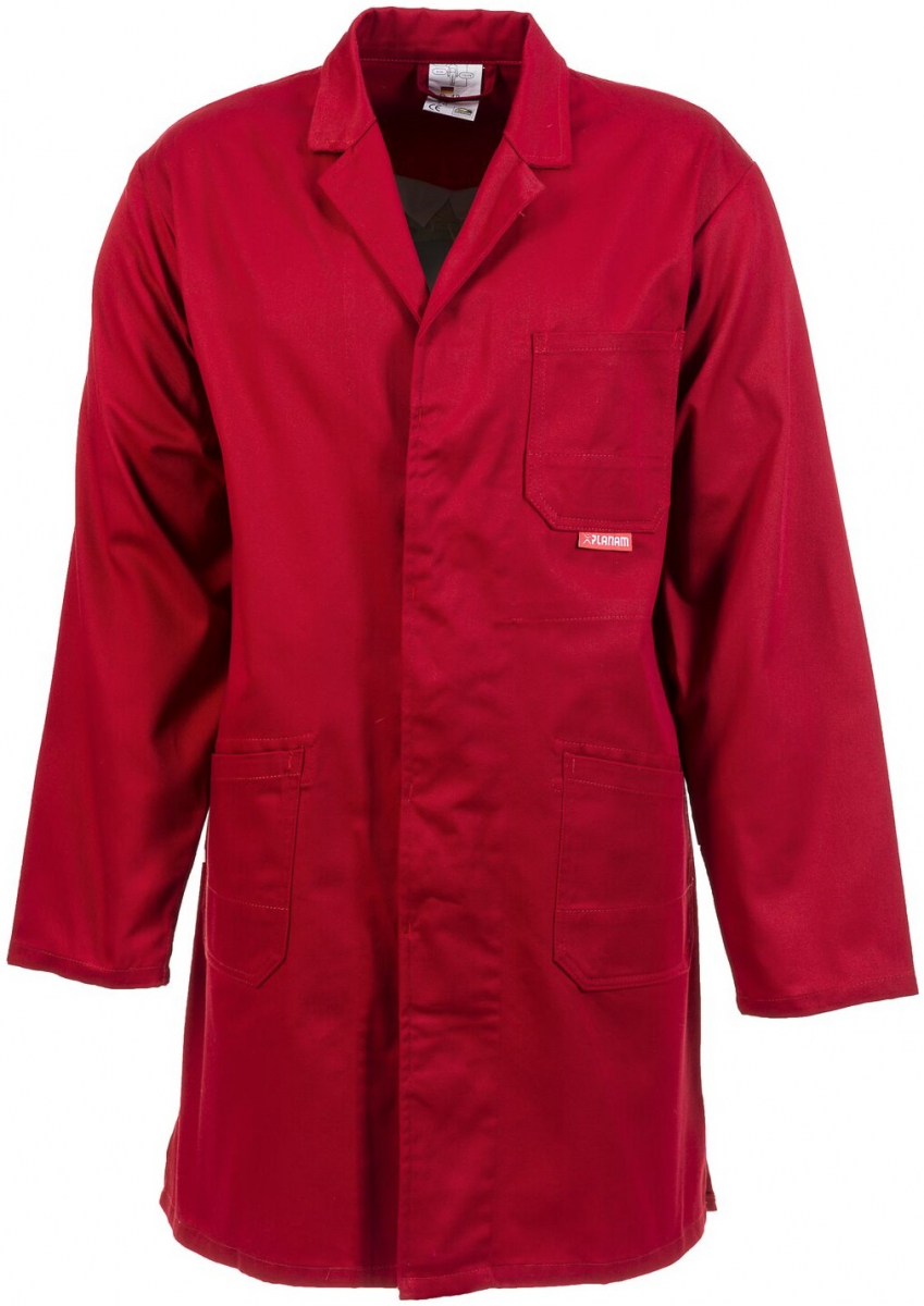 PLANAM-Workwear, Arbeits-Berufs-Mantel, Kittel, MG 290, mittelrot