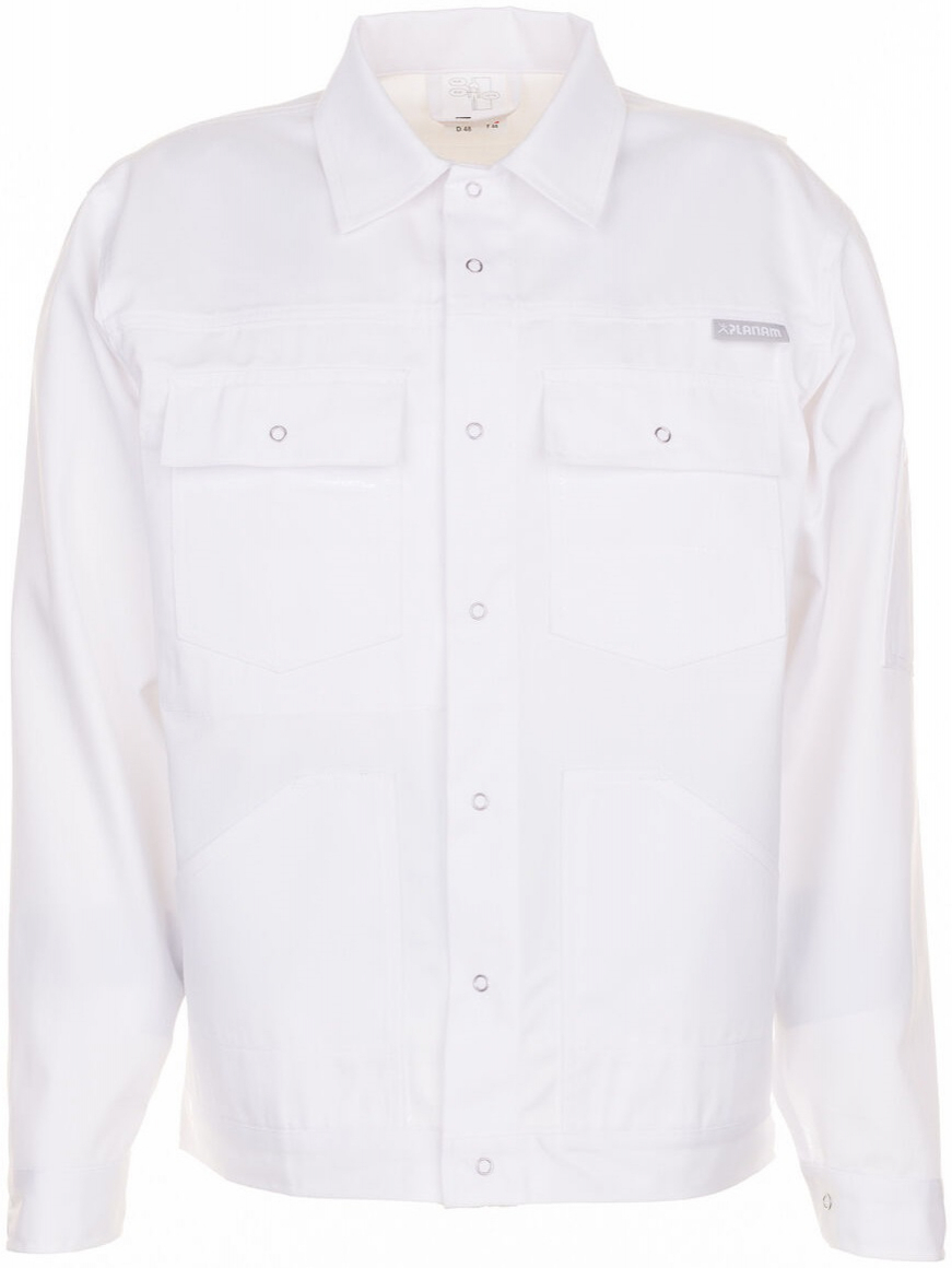 PLANAM-Workwear, Maler-Arbeits-Berufs-Bund-Jacke, MG 260, reinweiß