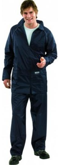 PLANAM-Workwear, Outdoor-Wetter-Schutz, Arbeits-Aqua-Regenanzug, Regenhose u. Regenjacke, marine