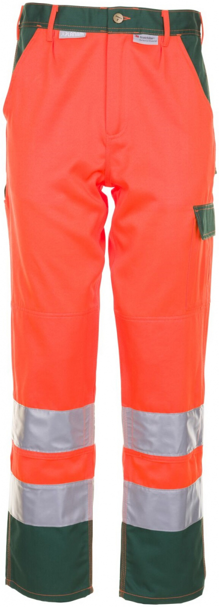 PLANAM-Warnschutz, Bundhose, Warn-Hose kontrast orange/grn