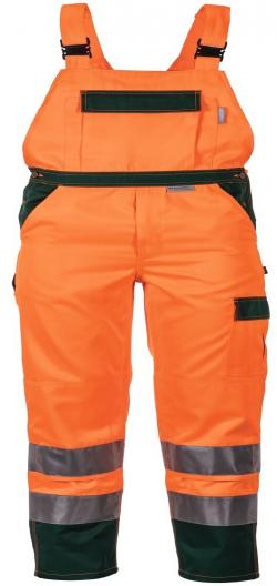 PLANAM-Warnschutz, Warn-Latzhose kontrast orange/grün