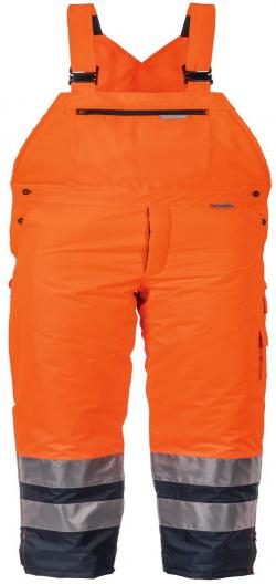 PLANAM-Warnschutz, Warn-/Wetter-Schutz Winter-Latzhose kontrast orange/marine