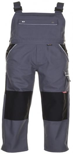 PLANAM-Workwear, Arbeits-Berufs-Latz-Hose, MG Canvas 320 grau/schwarz