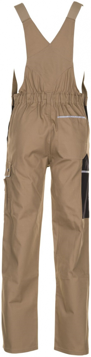 PLANAM-Workwear, Arbeits-Berufs-Latz-Hose, MG Canvas 320 khaki/schwarz