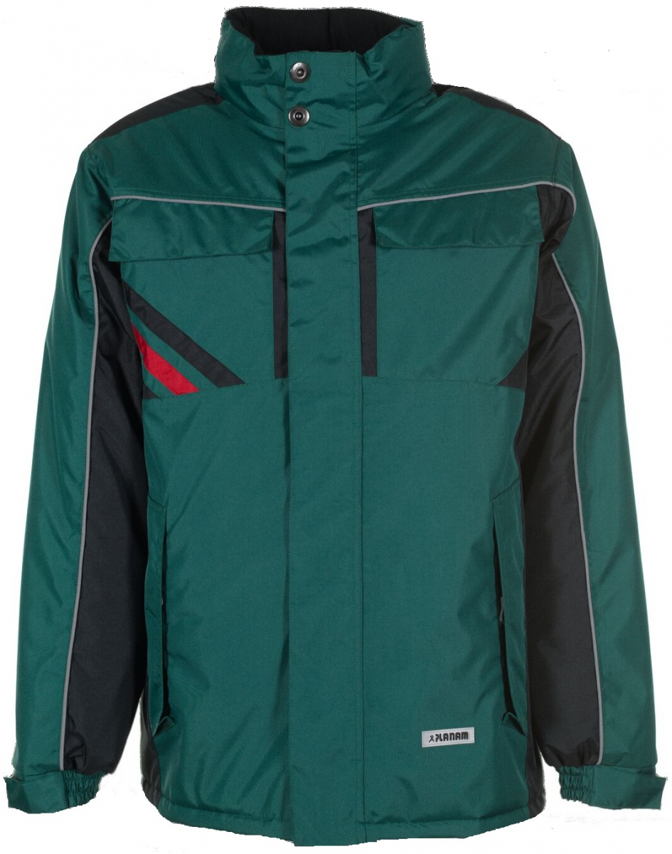 PLANAM-Workwear, Winter-Jacke, Highline, grün/schwarz/rot