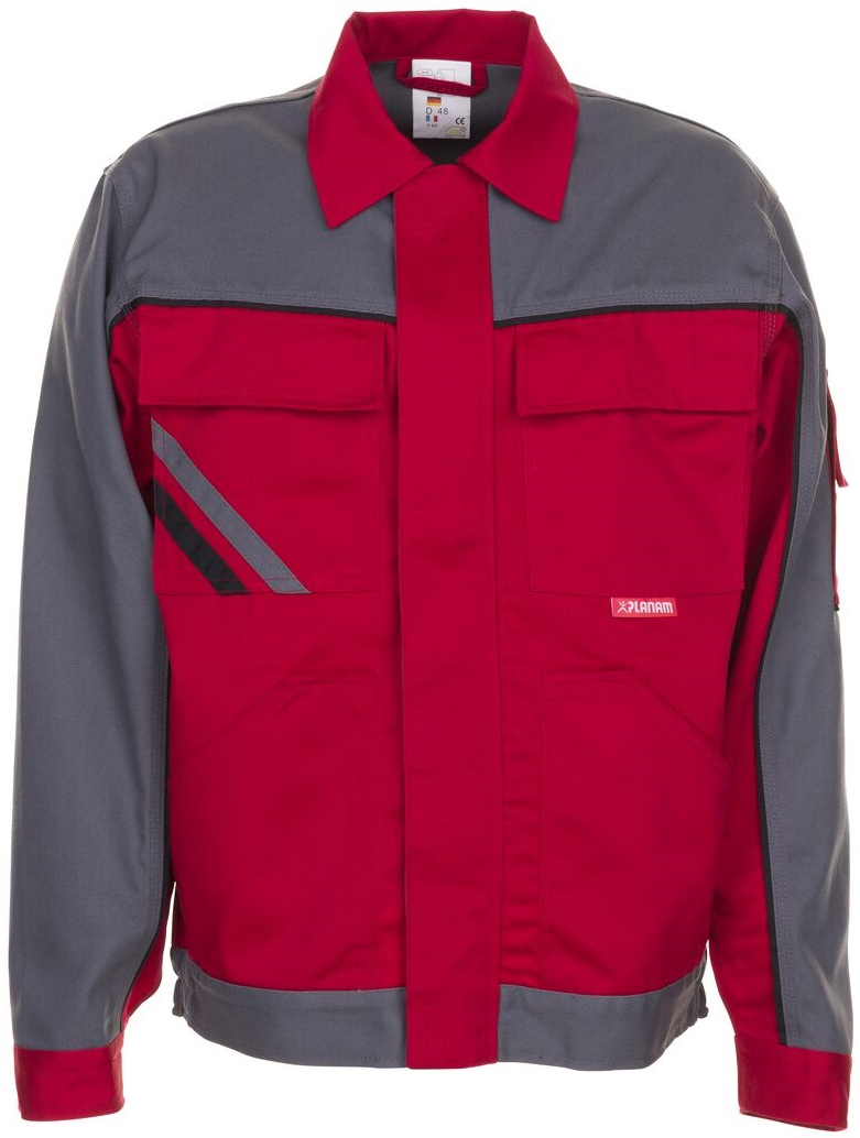 PLANAM-Workwear, Arbeits-Berufs-Bund-Jacke, MG Highline rot/schiefer/schwarz