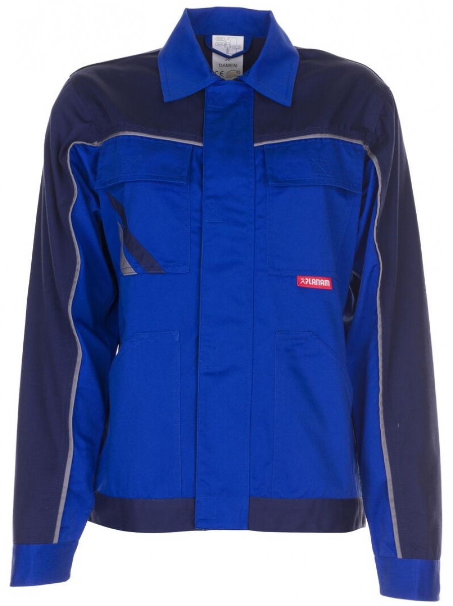 PLANAM-Workwear, Damen-Bundjacke, Highline, 285 g/m, kornblau/marine/zink