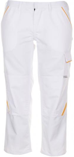 PLANAM-Workwear, Maler-Arbeits-Bund-Hose, MG Highline, weiß/weiß/gelb