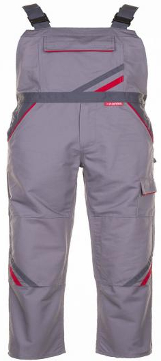 PLANAM-Workwear, Arbeits-Berufs-Latz-Hose, MG Highline zink/schiefer/rot