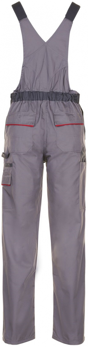 PLANAM-Workwear, Arbeits-Berufs-Latz-Hose, MG Highline zink/schiefer/rot