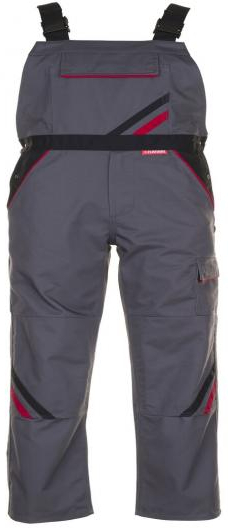 PLANAM-Workwear, Arbeits-Berufs-Latz-Hose, MG Highline schiefer/schwarz/rot